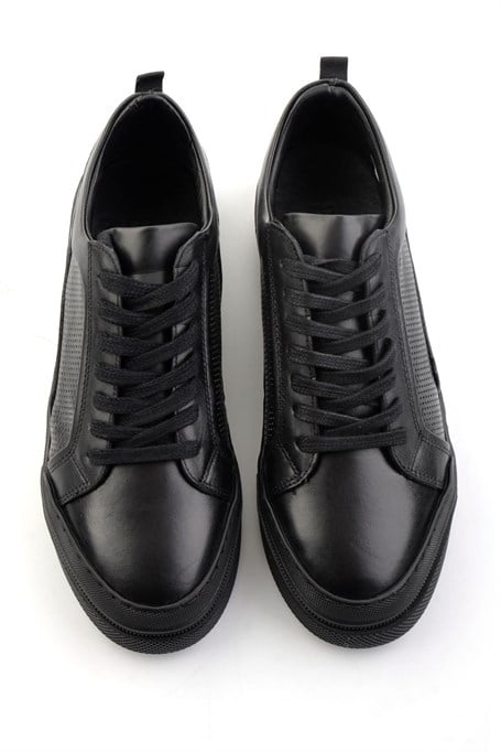 Siyah Hakiki Deri Erkek Sneaker E01549000303