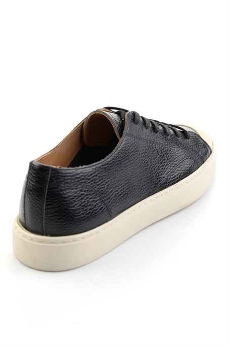 Siyah Hakiki Deri Erkek Sneaker E01549003440
