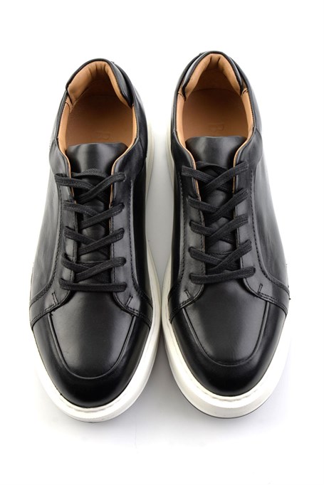 Siyah Hakiki Deri Erkek Sneaker E01549290503