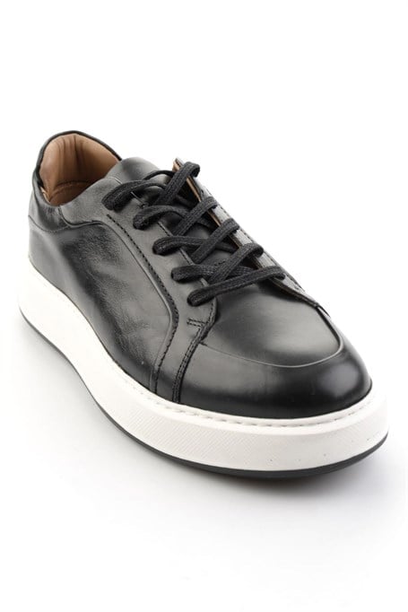 Siyah Hakiki Deri Erkek Sneaker E01549290503
