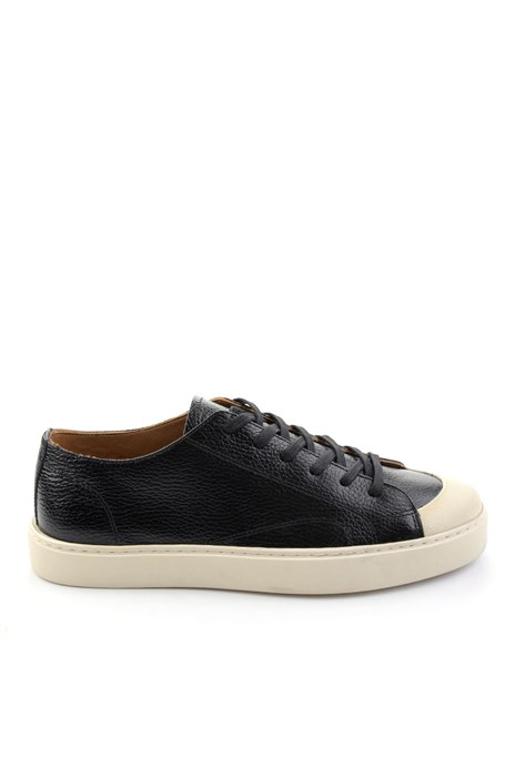 Siyah Hakiki Deri Erkek Sneaker E01549003440