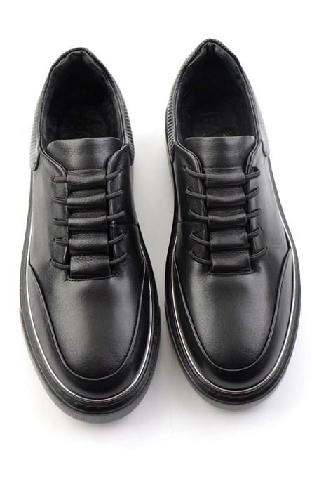 Siyah Hakiki Deri Erkek Sneaker E01585127543