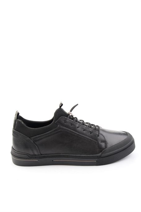 Siyah Hakiki Deri Erkek Sneaker E01585504143
