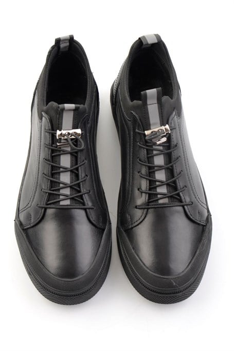 Siyah Hakiki Deri Erkek Sneaker E01585504143