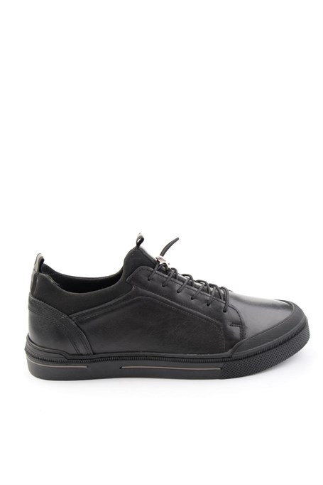 Siyah Hakiki Deri Erkek Sneaker E01585504143