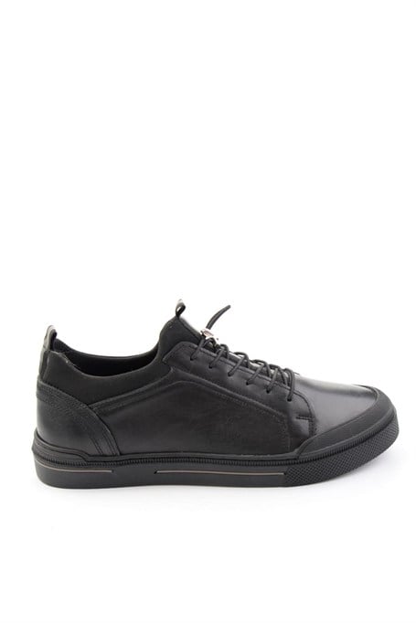 Siyah Hakiki Deri Erkek Sneaker E01585504143
