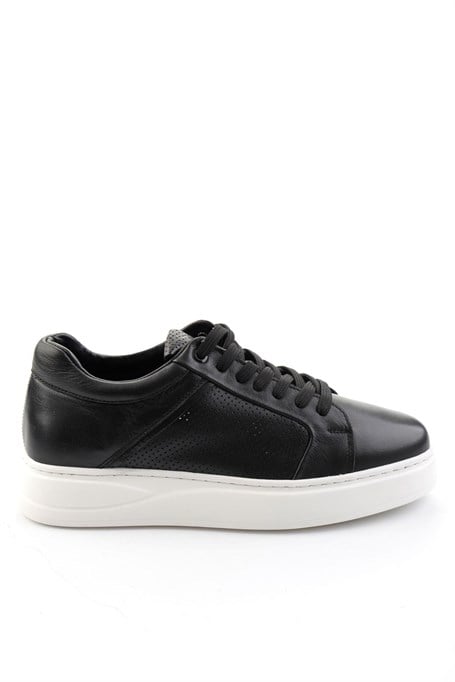 Siyah Hakiki Deri Erkek Sneaker E01593027203