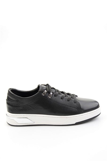 Siyah Hakiki Deri Erkek Sneaker E01593000503