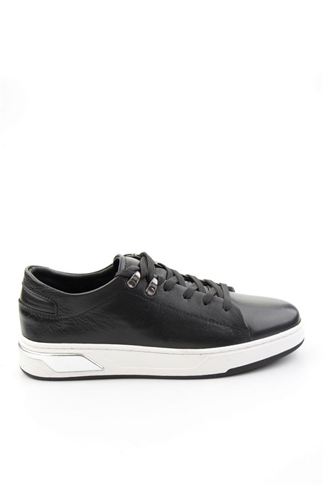 Siyah Hakiki Deri Erkek Sneaker E01593000503