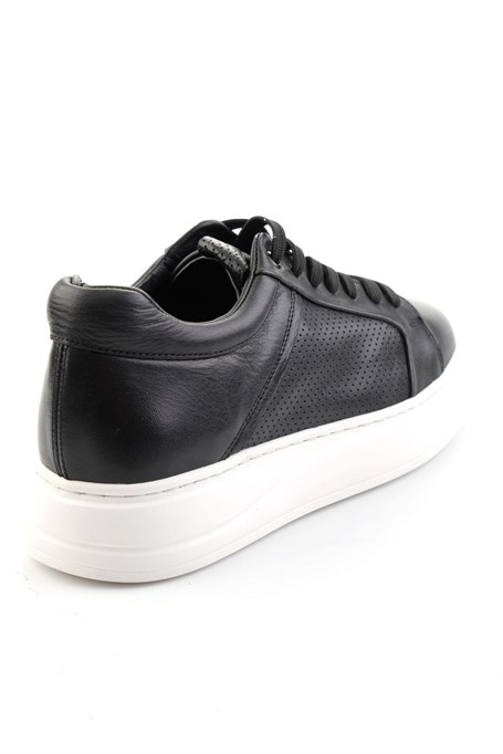 Siyah Hakiki Deri Erkek Sneaker E01593027203
