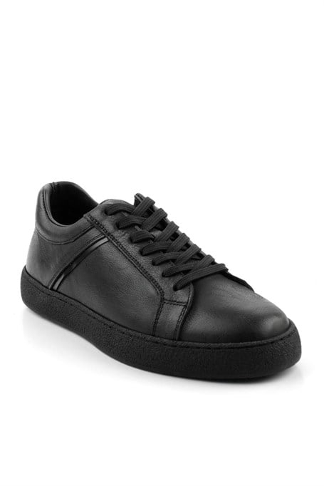 Siyah Hakiki Deri Erkek Sneaker E01593002703
