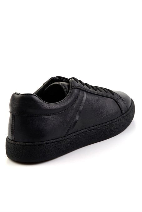 Siyah Hakiki Deri Erkek Sneaker E01593002703
