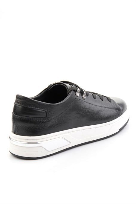 Siyah Hakiki Deri Erkek Sneaker E01593000503
