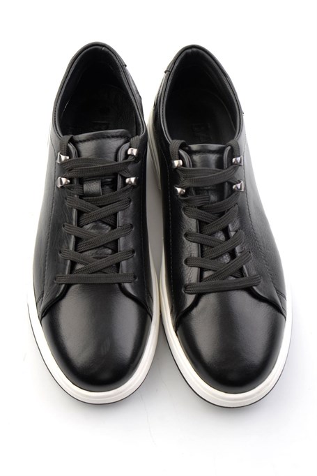 Siyah Hakiki Deri Erkek Sneaker E01593000503
