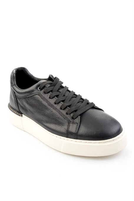 Siyah Hakiki Deri Erkek Sneaker E01593003603