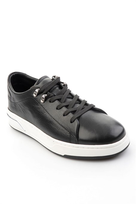 Siyah Hakiki Deri Erkek Sneaker E01593000503