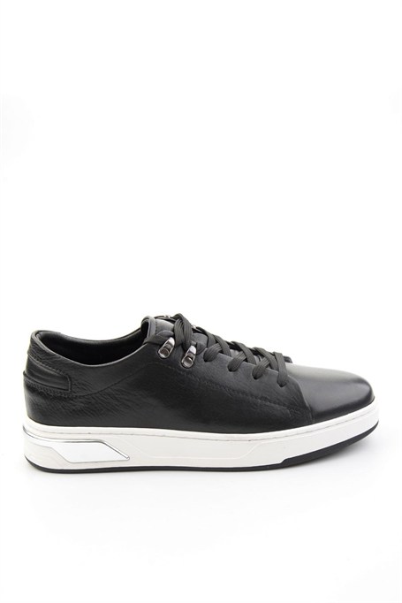 Siyah Hakiki Deri Erkek Sneaker E01593000503