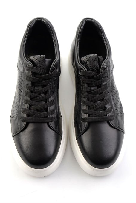Siyah Hakiki Deri Erkek Sneaker E01593027203