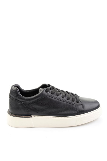 Siyah Hakiki Deri Erkek Sneaker E01593003603