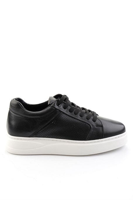 Siyah Hakiki Deri Erkek Sneaker E01593027203