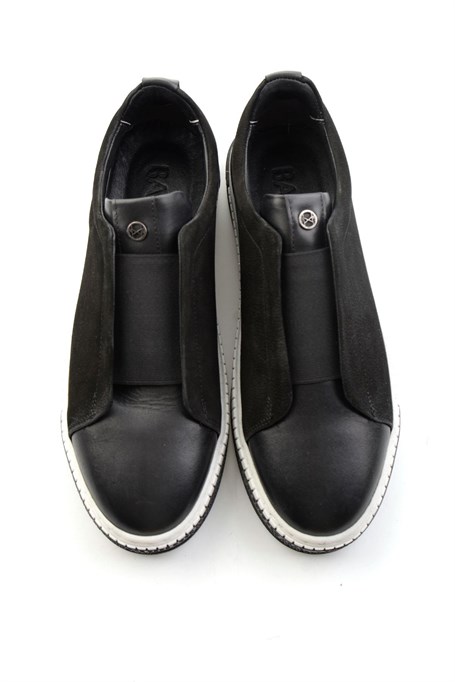 Siyah Hakiki Deri Erkek Sneaker E01610000603