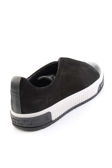 Siyah Hakiki Deri Erkek Sneaker E01610000603