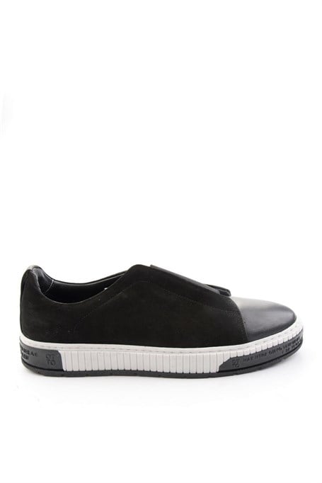 Siyah Hakiki Deri Erkek Sneaker E01610000603