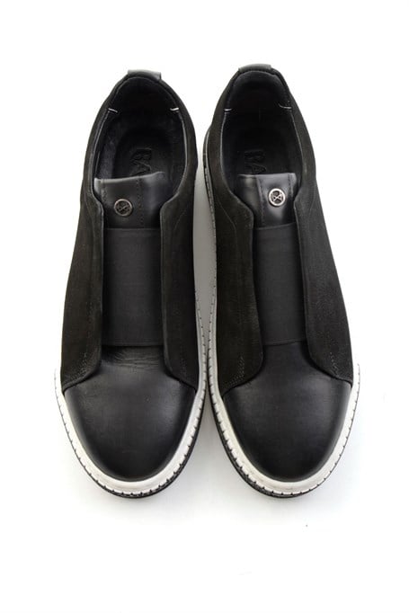 Siyah Hakiki Deri Erkek Sneaker E01610000603