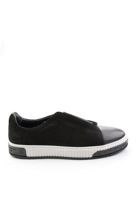 Siyah Hakiki Deri Erkek Sneaker E01610000603