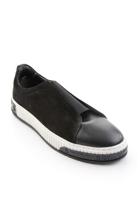 Siyah Hakiki Deri Erkek Sneaker E01610000603