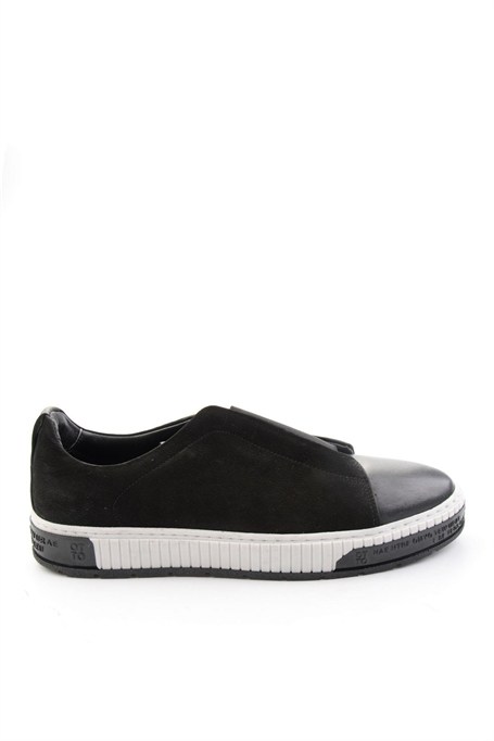 Siyah Hakiki Deri Erkek Sneaker E01610000603