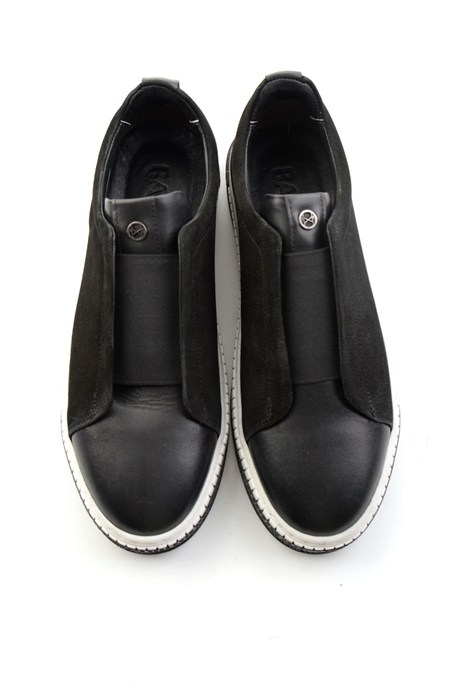 Siyah Hakiki Deri Erkek Sneaker E01610000603