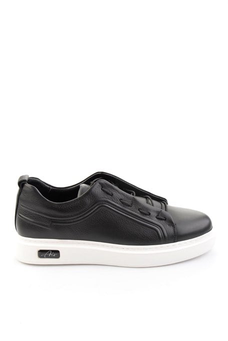 Siyah Hakiki Deri Erkek Sneaker E01700178003