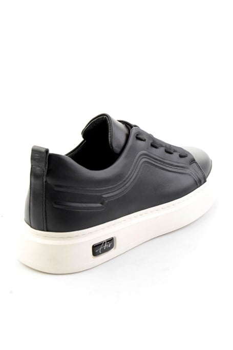 Siyah Hakiki Deri Erkek Sneaker E01700178003