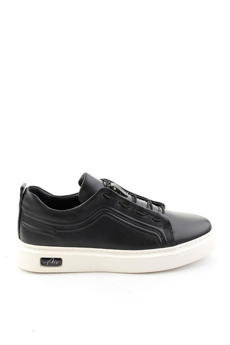 Siyah Hakiki Deri Erkek Sneaker E01700178003