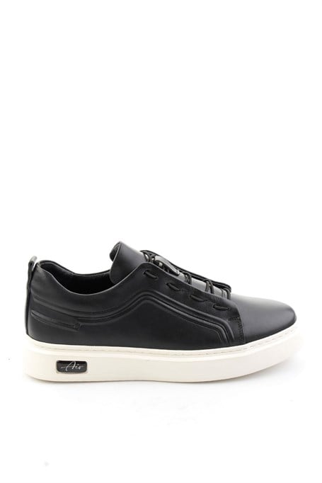 Siyah Hakiki Deri Erkek Sneaker E01700178003