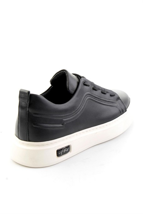 Siyah Hakiki Deri Erkek Sneaker E01700178003