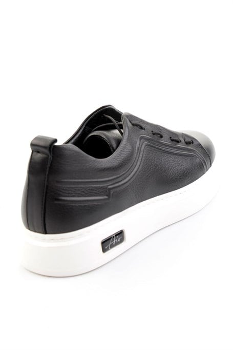 Siyah Hakiki Deri Erkek Sneaker E01700178003