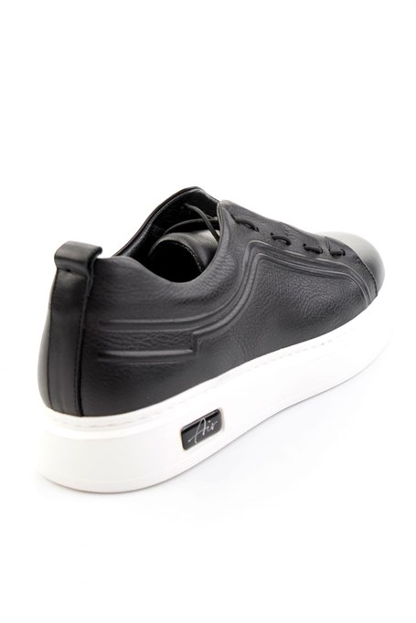Siyah Hakiki Deri Erkek Sneaker E01700178003