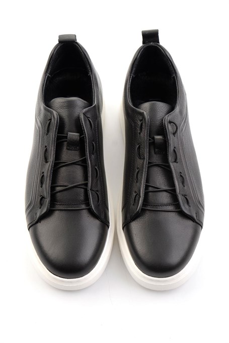 Siyah Hakiki Deri Erkek Sneaker E01700178003
