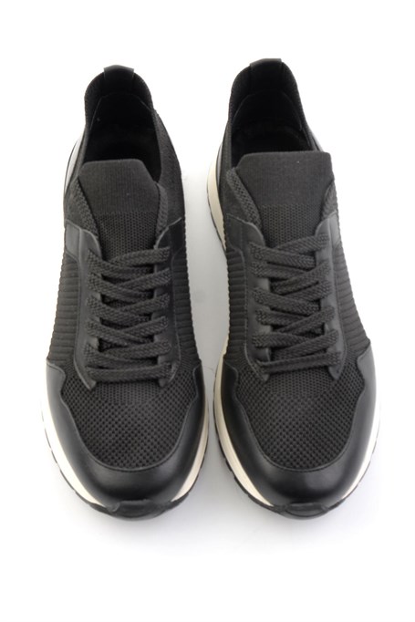 Siyah Hakiki Deri Erkek Sneaker E01730580382