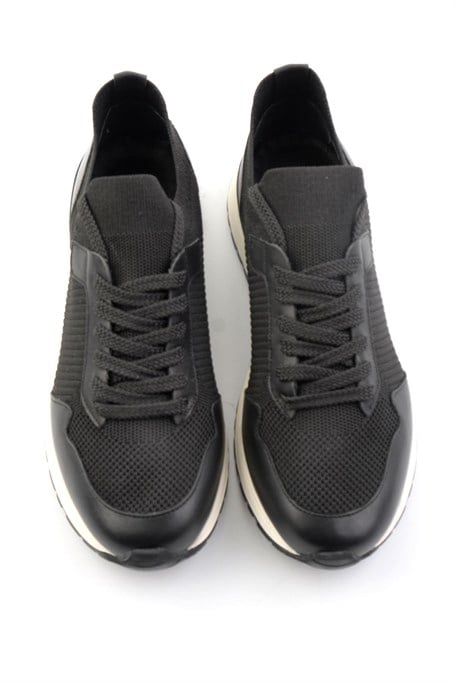 Siyah Hakiki Deri Erkek Sneaker E01730580382