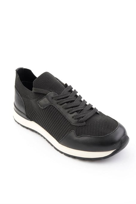 Siyah Hakiki Deri Erkek Sneaker E01730580382
