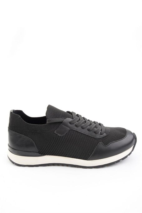 Siyah Hakiki Deri Erkek Sneaker E01730580382