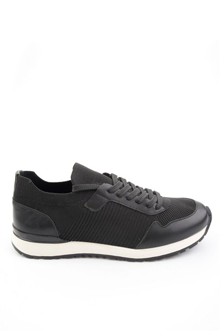 Siyah Hakiki Deri Erkek Sneaker E01730580382