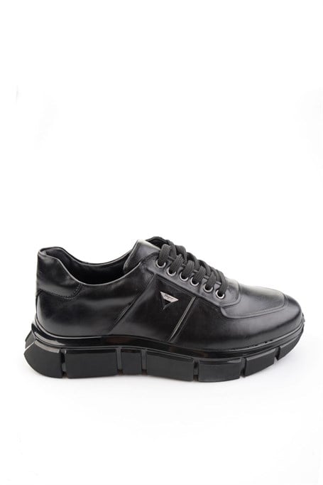 Siyah Hakiki Deri Erkek Sneaker E01736060141