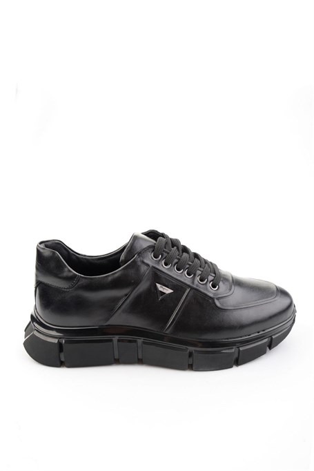 Siyah Hakiki Deri Erkek Sneaker E01736060141