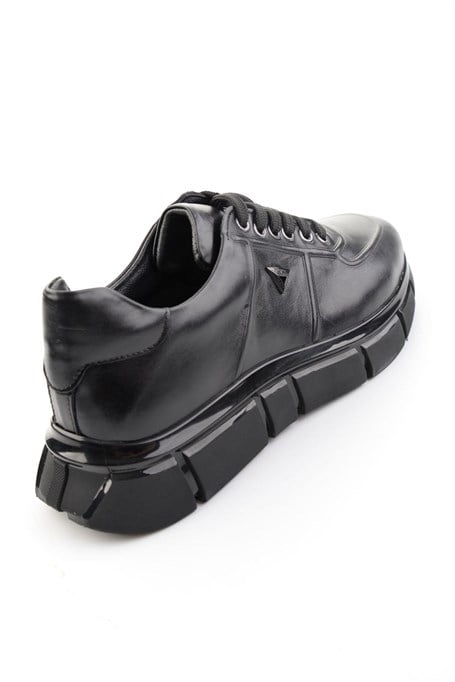 Siyah Hakiki Deri Erkek Sneaker E01736060141