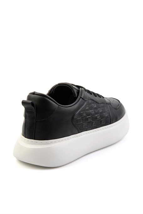 Siyah Hakiki Deri Erkek Sneaker E01759101403