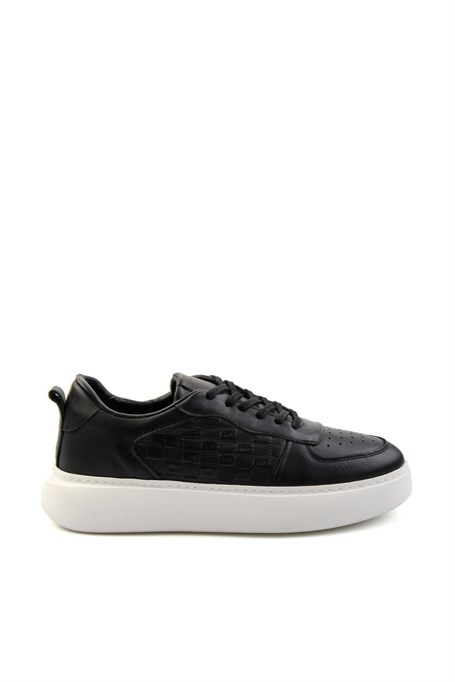 Siyah Hakiki Deri Erkek Sneaker E01759101403